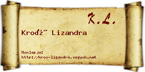 Kroó Lizandra névjegykártya